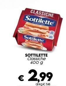 Crai Sottilette classiche offerta