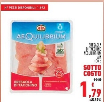 Conad Superstore Aia bresaola di tacchino aequilibrium offerta