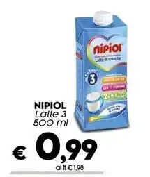 Crai Nipiol latte 3 offerta