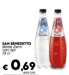 Crai San benedetto bibite zero offerta