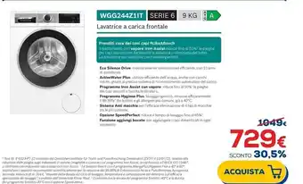 Euronics Bosch wgg244z1it serie 6 offerta