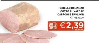 Girello di manzo cotto al vapore capponi e spolaor