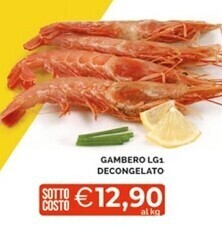 Mercatò Gambero lg1 decongelato offerta