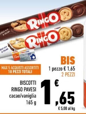 Conad City Pavesi biscotti ringo offerta