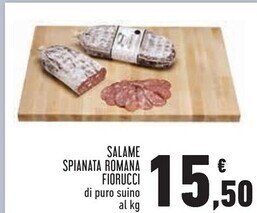 Conad Fiorucci salame spianata romana offerta