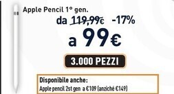 Unieuro Apple pencil 1 gen offerta