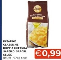 Mercatò Selex patatine classiche doppia cottura saper di sapori offerta