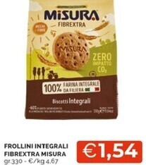 Mercatò Misura frollini integrali fibrextra offerta