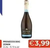 Mercatò Zonin prosecco doc offerta