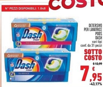 Conad Dash detersivo per lavatrice pods offerta