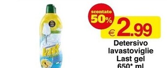 Detersivo lavastoviglie last gel 650* ml