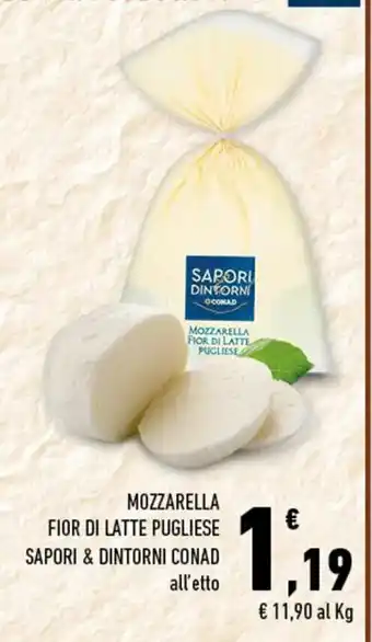 Conad MOZZARELLA FIOR DI LATTE PUGLIESE SAPORI & DINTORNI CONAD all'etto offerta