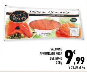 Conad SALMONE AFFUMICATO ROSA DEL NORD 300g offerta