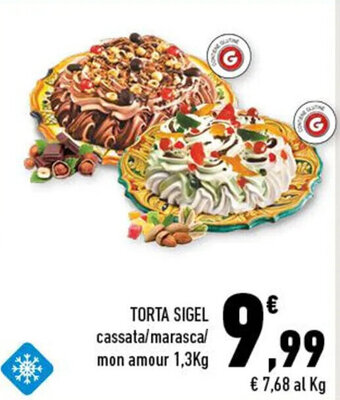 Conad TORTA SIGEL cassata/marascal mon amour 1,3Kg offerta