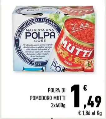 Conad POLPA DI POMODORO MUTTI 2x400g offerta