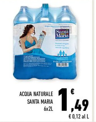 Conad ACQUA NATURALE SANTA MARIA 6x2L offerta
