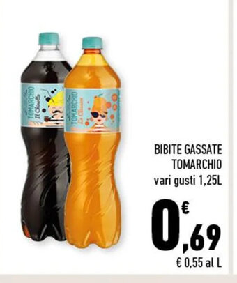 Conad BIBITE GASSATE TOMARCHIO vari gusti 1,25L offerta