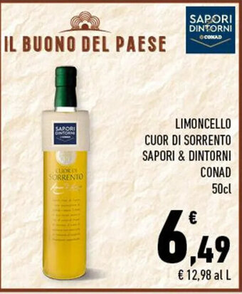 Conad LIMONCELLO CUOR DI SORRENTO SAPORI & DINTORNI CONAD 50cl offerta