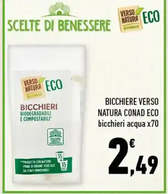 Conad BICCHIERE VERSO NATURA CONAD ECO bicchieri acqua x70 offerta