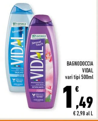 Conad BAGNODOCCIA VIDAL vari tipi 500ml offerta