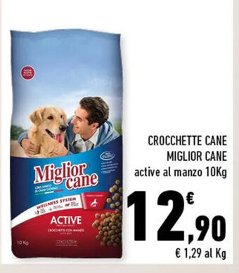 Conad CROCCHETTE CANE MIGLIOR CANE active al manzo 10Kg offerta