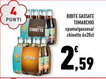 Conad BIBITE GASSATE TOMARCHIO spuma/gassosa/ chinotto 6x20cl offerta