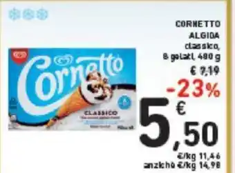 Conad CORNETTO ALGIDA classico, 480g offerta