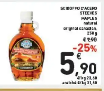 Conad SCIROPPO D'ACERO STEEVES MAPLES natural original canadian, 250 g offerta