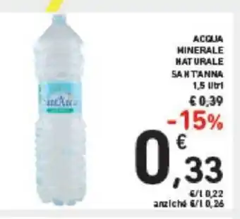 Conad ACQUA MINERALE NATURALE SANT'ANNA 1,5l offerta