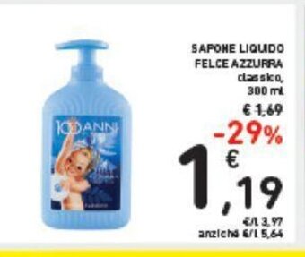 Conad SAPONE LIQUIDO FELCE AZZURRA classico, 300 ml offerta