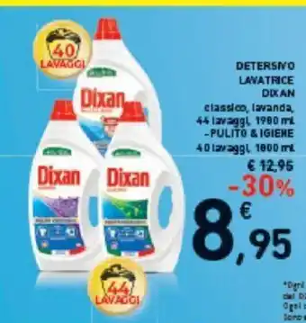 Conad DETERSIVO LAVATRICE DIXAN classico, lavanda, 44 lavaggl, 1980 ml. -PULITO & IGIENE 40 lavaggl, 1800 ml offerta