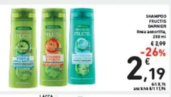 Conad SHAMPOO FRUCTIS GARNIER 250ml offerta