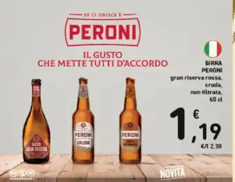 Conad BIRRA PERONI gran riserva rossa, cruda, non filtrata, 50 cl offerta