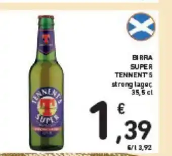 Conad EIRRA SUPER TENNENT'S strong lager 35,5 cl offerta