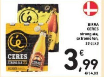 Conad BIRRA CERES 33 cl x3 offerta