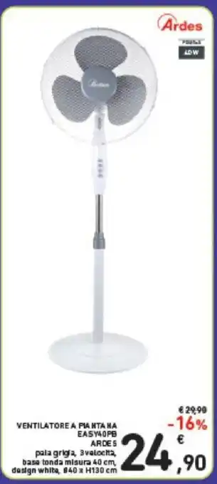 Conad VENTILATORE A PIA NTA NA EASY4OPB ARDES offerta