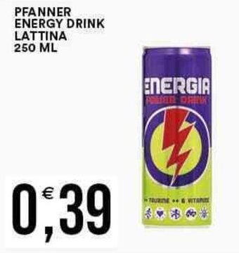 PFANNER ENERGY DRINK LATTINA 250 ML