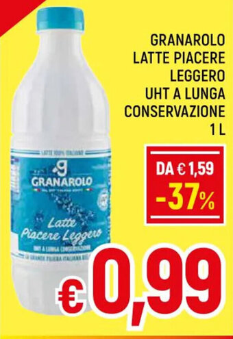A&O GRANAROLO LATTE PIACERE LEGGERO UHT A LUNGA CONSERVAZIONE 1 L offerta