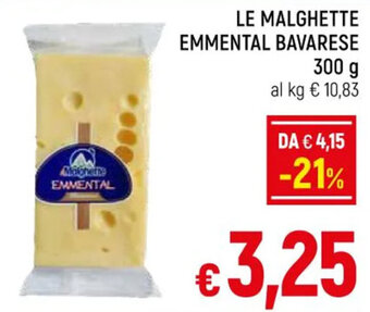A&O LE MALGHETTE EMMENTAL BAVARESE 300 g offerta