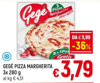 A&O GEGÉ PIZZA MARGHERITA 3x 280 g offerta