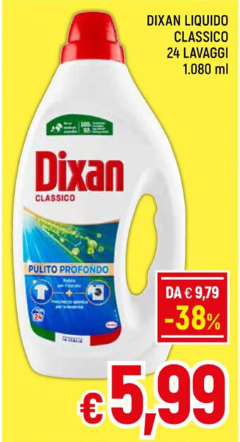 A&O DIXAN LIQUIDO CLASSICO 24 LAVAGGI 1.080 ml offerta