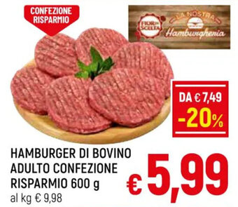 A&O HAMBURGER DI BOVINO ADULTO CONFEZIONE RISPARMIO 600 g offerta