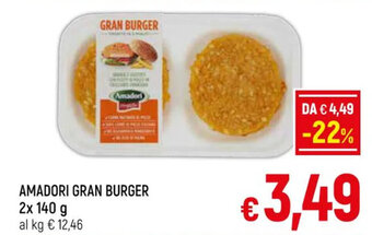 A&O AMADORI GRAN BURGER 2x 140 g offerta