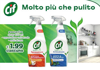 Acqua & Sapone Cif greenactive spray 650 ml offerta