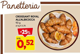 DPiù CROISSANT ROYAL ALL'ALBICOCCA 90 g offerta