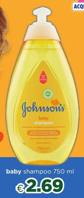 Acqua & Sapone Johnson's baby shampoo 750 ml offerta