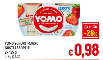 YOMO YOGURT MAGRO GUSTI ASSORTITI 2x 125 g