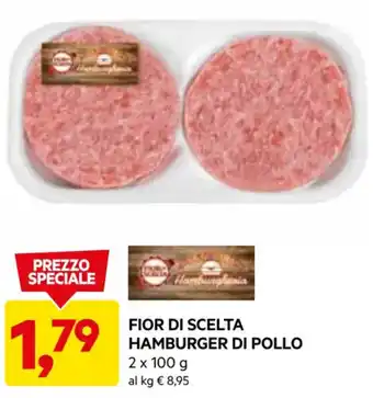 DPiù FIOR DI SCELTA HAMBURGER DI POLLO 2 x 100 g offerta