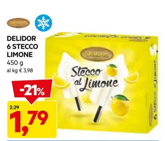 DPiù DELIDOR 6 STECCO LIMONE 450 g offerta