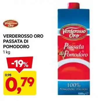 DPiù VERDEROSSO ORO PASSATA DI POMODORO 1 kg offerta